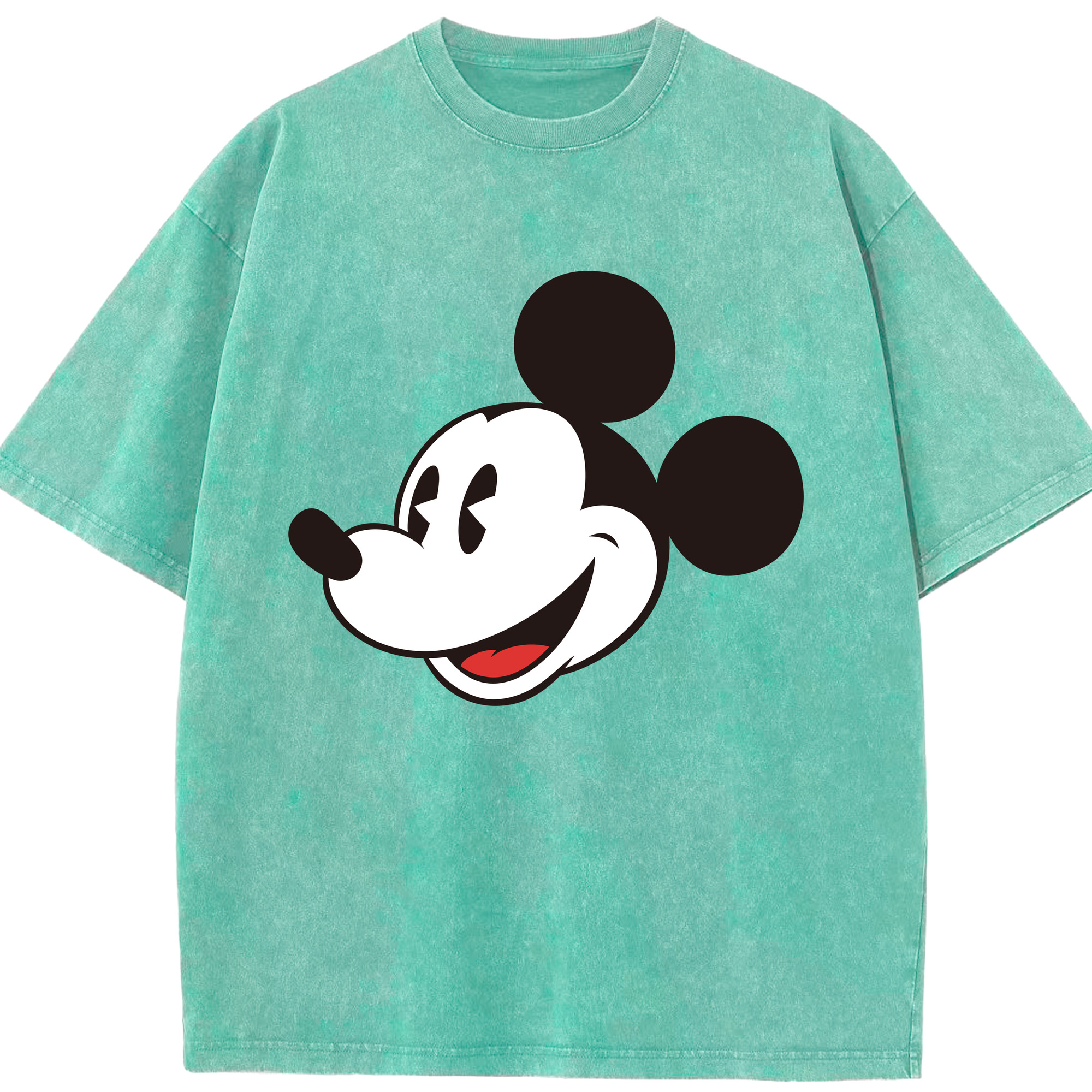 （画像用） ミッキーマウス Mickey Mouse 綿100% ヴィンテージ風 半袖Tシャツ（フロントプリント）